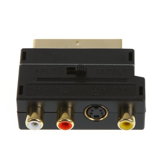 Superior RGB Scart RCA compuesto + S-Video AV TV Adaptador de Audio