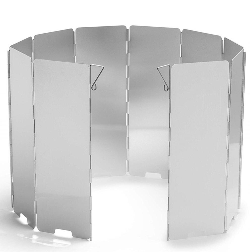 Fold Camping Cooker BBQ Gas Stove Wind Shield Screen Aluminium Alloy Windproof Foldable Outdoor Windshield Screen Protector