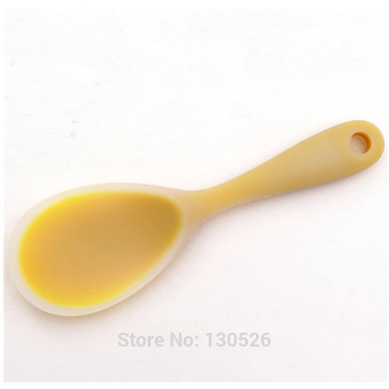 1 stk silikone køkkenværktøj sød ske farverig madlavningsske middagsservice køkkenredskaber køkkentilbehør