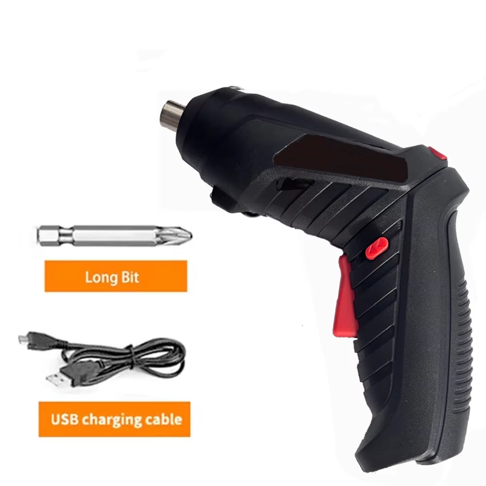 47 PCS 3.6V Electric Screwdriver Set 1800mAh Battery Powered Portable Cordless Electric Screwdriver Household Maintenance Power: black