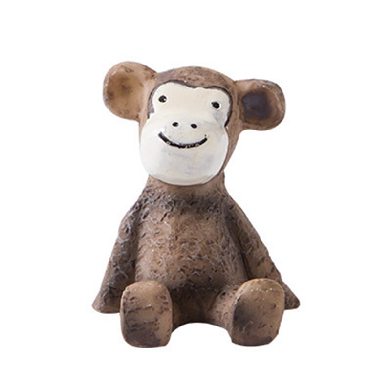Crochets muraux noël gratuit clou unique stockage crochet décoratif bonhomme de neige Elk 3D mur crochet clé épingle à cheveux support décoratif maison: monkey