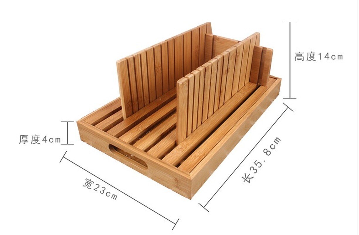 Bamboo Bread chopping board With bottom Easy to cut bread dessert Bread slice board Bread tray Kitchen supplies