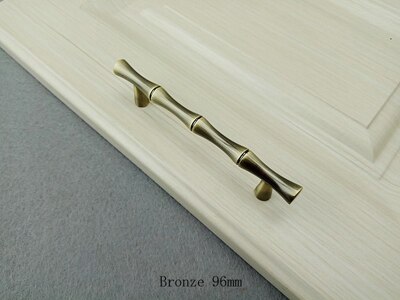 Bambus-Stil Griff für Möbelbeschläge Chrom Bronze- Griff Küchenschränke Tür Schublade Knopf Kleiderschrank Schrank Griff zieht: Schwarz