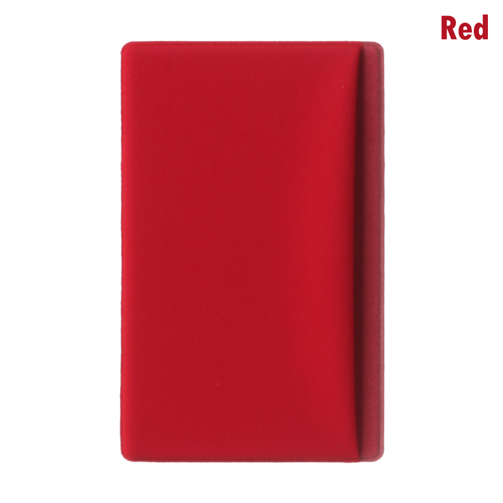 1Pc Zelfklevende Mobiele Telefoon Id Credit Card Holder Unisex Elastische Stretch Vrouwen Mannen Sticker Pocket Wallet Case cardcover: red