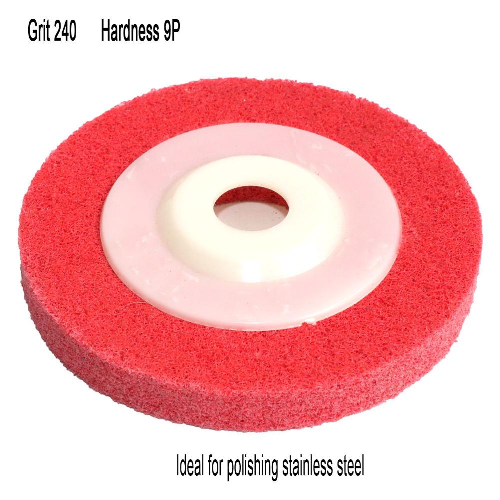 4" Nylon Fiber Polishing Wheel Non woven Abrasive disc 100*16 Grinding Polishing Wheel for Metal Ceramics Marble Wood Craft