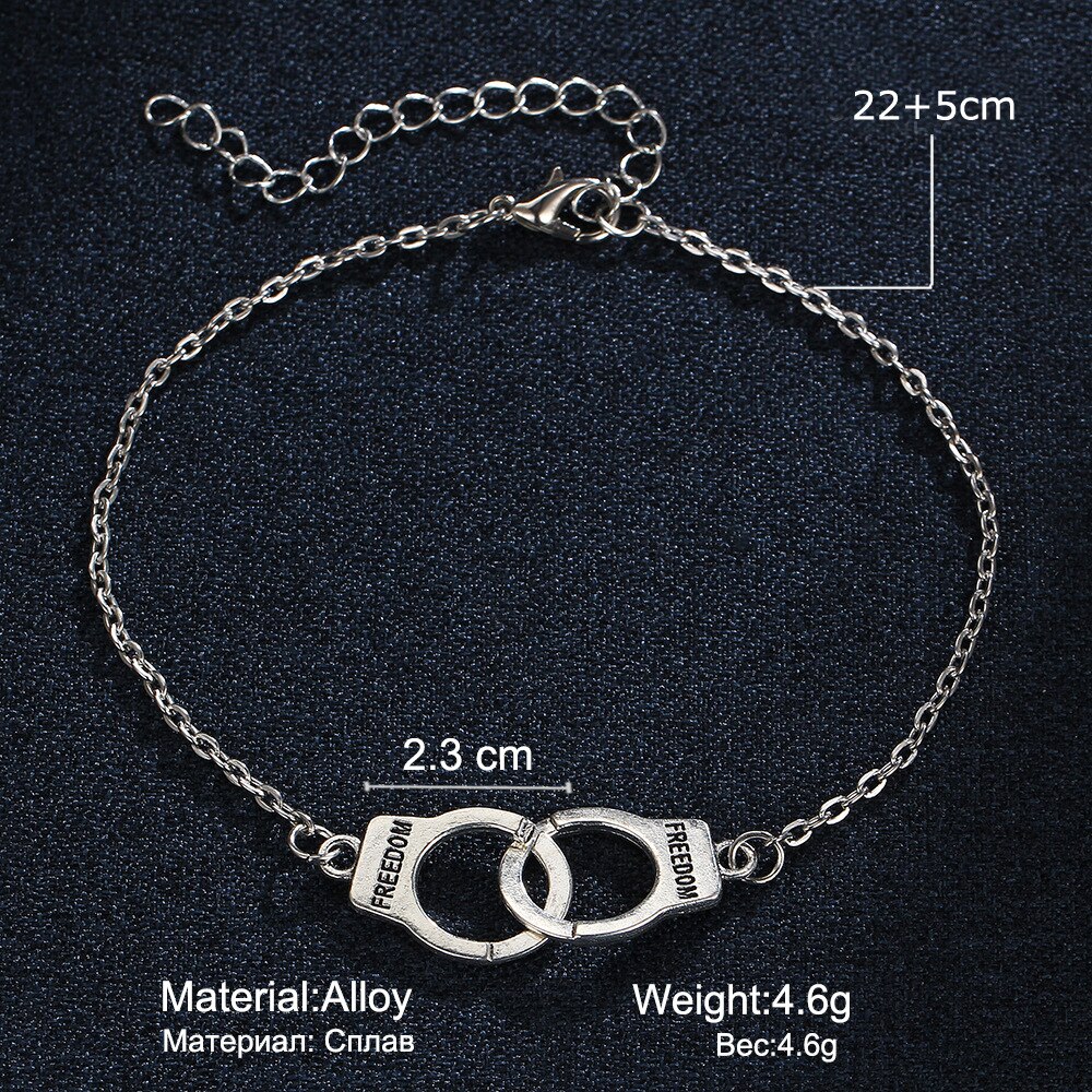 ZG offre spéciale Vintage couleur argent menottes bracelets de cheville pour les femmes bohème liberté cheville Bracelet sur la jambe pieds nus fête