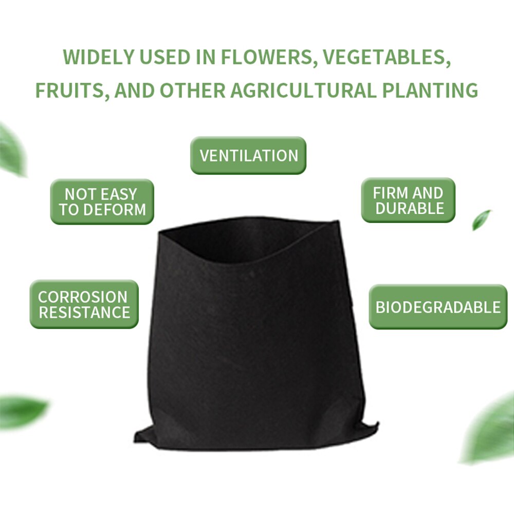 Plant Groeien Zakken Ademend Non-woven Beluchting Stof Potten 5Pcs Bloempot Voeding Tas Zaailing Zak
