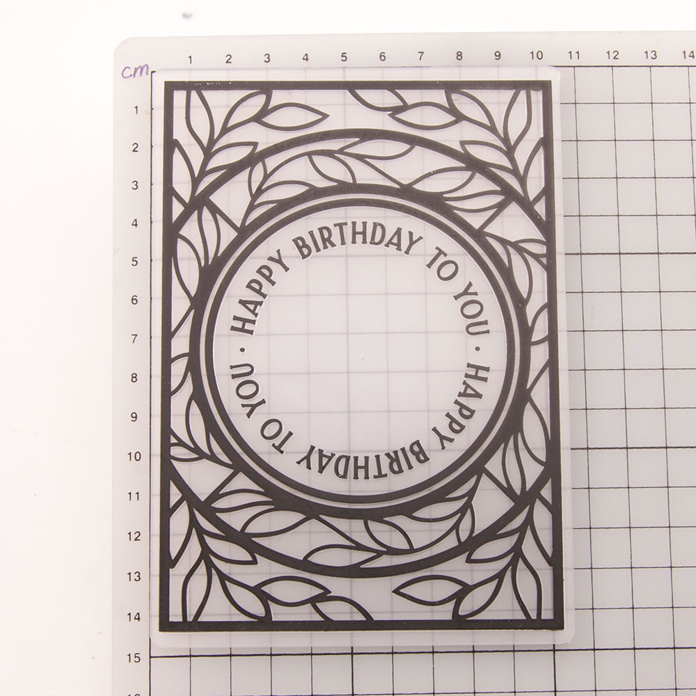 Happy Birthday Plastic Embossing folders Template for DIY Scrapbooking Crafts Making Photo Album Card Decoration