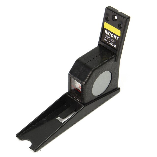 2m per La Crescita Del Corpo preciso Altimetro Fissato Al Muro Strumento di Misura di Nastro Portatile A Scomparsa Durevole Eco-firendly Metro di Altezza casa: nero