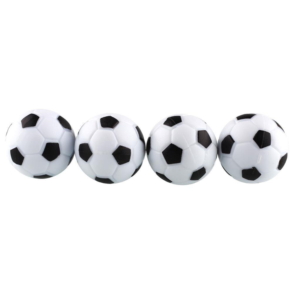 Plast 4 stk 32mm fotball bordball fotball fussball innendørs sort+hvit