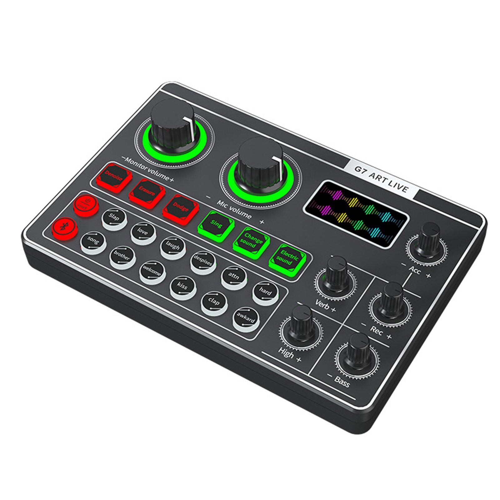 Noise Reduction For Phone Board Music Recording Audio Mixer Gaming Live Sound Card Voice Changer With Effects Singing