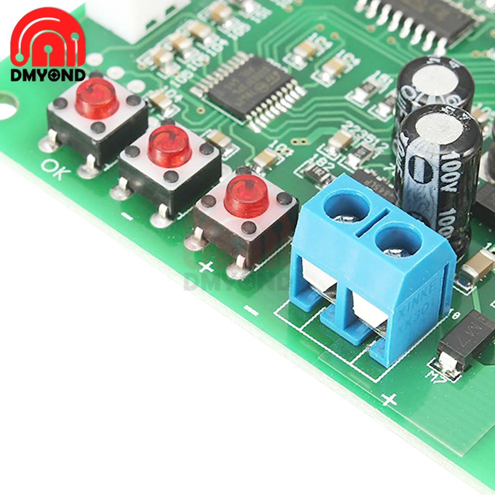 DC8-60V 2 Channel Cooling PWM 4 Wires Fan Temperature Control Speed Regulator Motor Driver Controller Speed Controller Governor