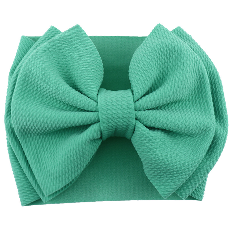 Grand bandeau élastique Double couche avec nœud pour cheveux, pour filles, mignon, pour bébé, accessoires de cheveux, Turban, Double couche,: green