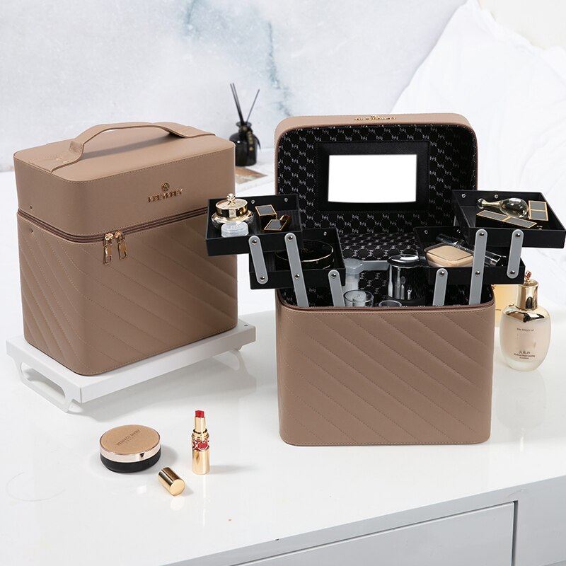 Makeup Bag Toiletry Cosmetic Storage Box Portable travel Make Up Suitcase: 9