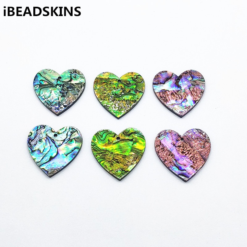 ! 30x30mm 30 Uds acrílico con concha colgante de corazón para joyería hallazgos/pendientes piezas de bricolaje, hallazgos y componentes de joyería