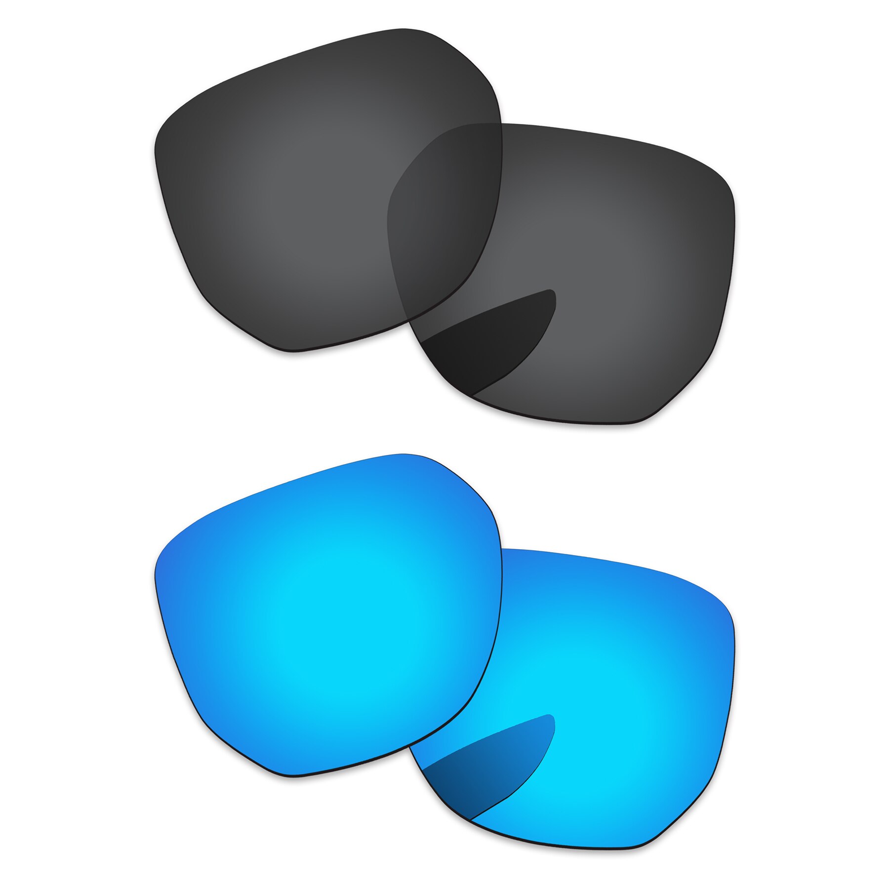 Alphax – lentilles de remplacement pour lunettes de soleil authentiques, Latch Beta OO9436, polarisées, Options multiples: 2 Pairs-Black-Blue