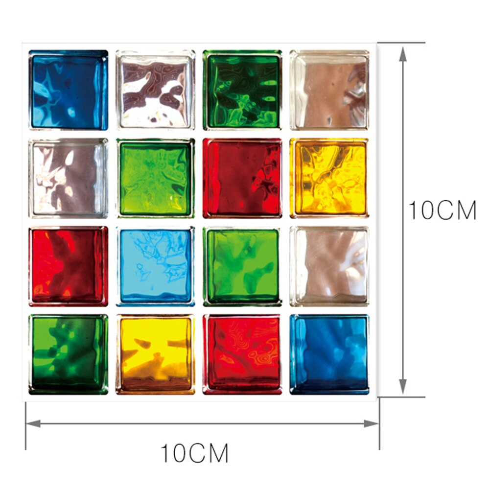 PVC Anti-collision Tile Stickers 10pcs/set DIY Waterproof Floor Decor Decal Mosaic Thickened Wall Tile Stickers: MSC062