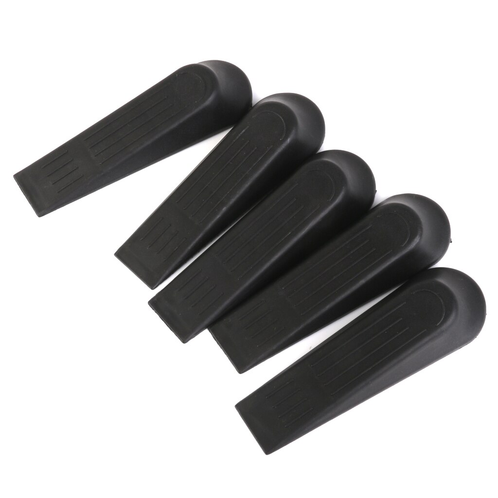 Butoir de porte fenêtre en plastique noir, 5 pièces, cales bloc de blocage, bureau à domicile