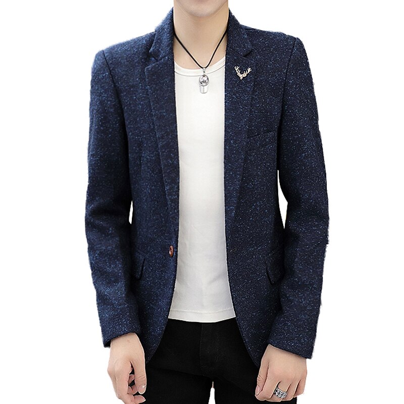 Blazer Men 2020 New Fashionable Casual Dot Printed Business Men Slim Mens Blazer