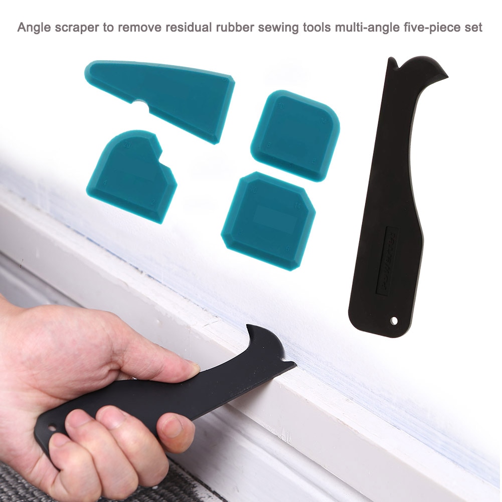 Caulking Tool Kit Joint Sealant Silicone Spreader Spatula Scraper Edge Grout Remover Scraper 4pc Blue/Red Hand Tools Combination