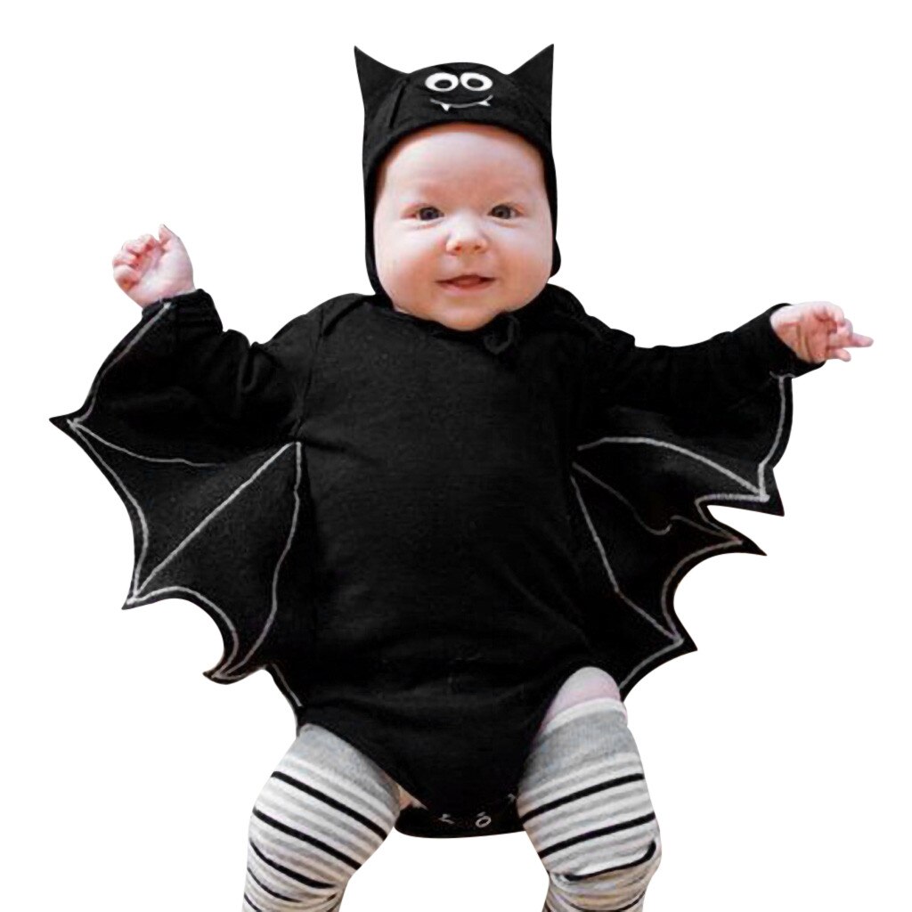 3M-24M Romper+Hat Toddler Newborn Baby Boys Girls Halloween Cosplay Costume Romper Hat Outfits Set Jumpsuit: 70