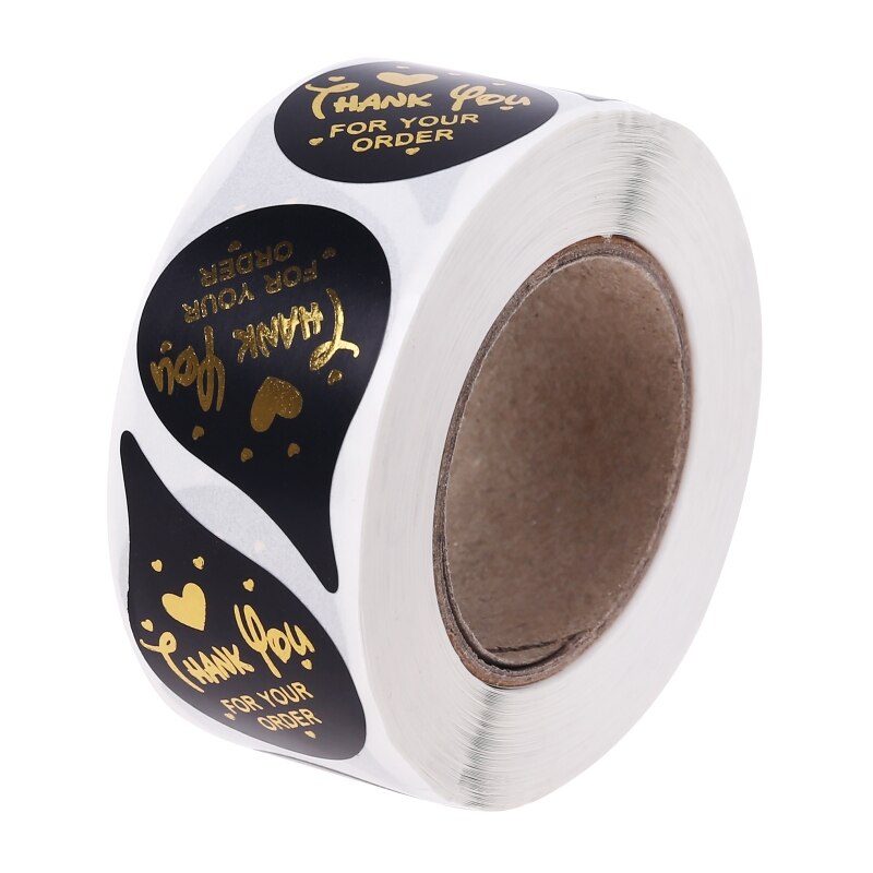 500pcs Thank You for supporting My Small Business Sticker Heart Seal Label R9JC: 5 / S