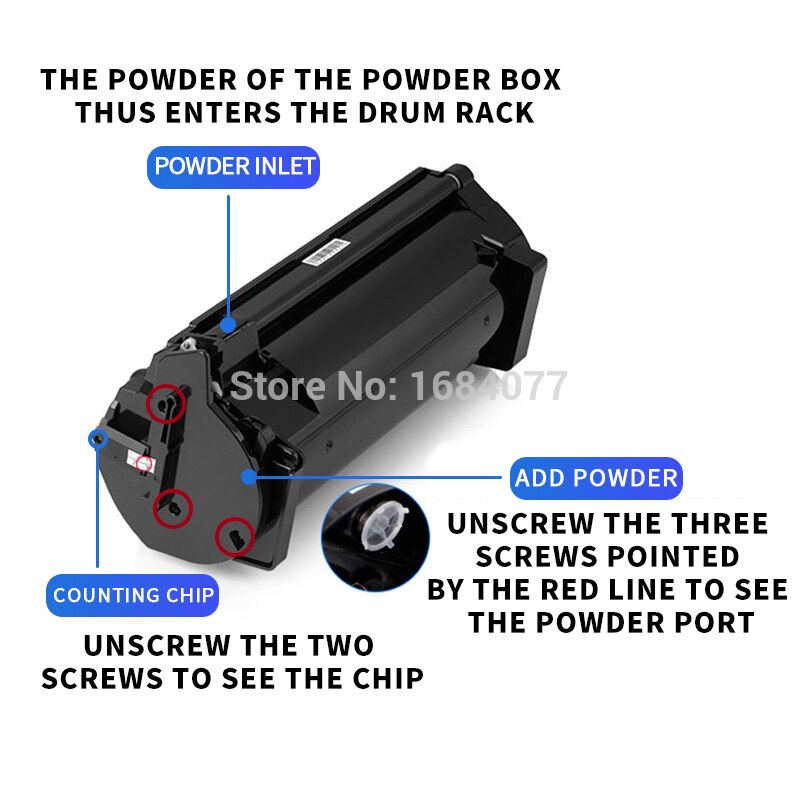 Toner Cartridge MS417 for Lexmark MS317 MX317 MX417 printer refill toner cartridge MS317dn MX317dn