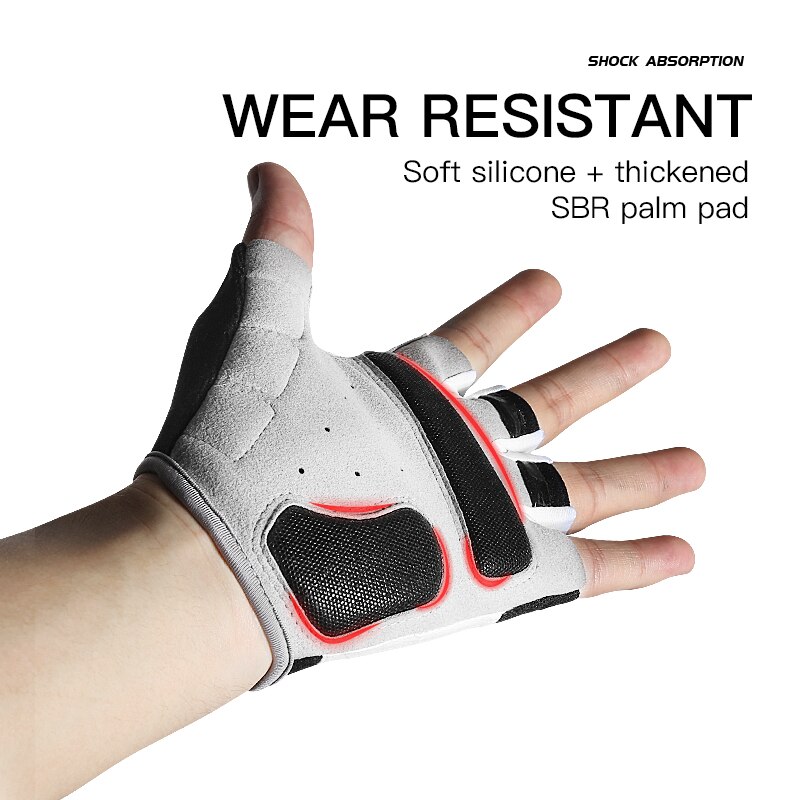 Fiets handschoenen fiets sport half vinger handschoenen schokabsorberende wanten handschoenen heren dames race motorcross mtb race handschoenen