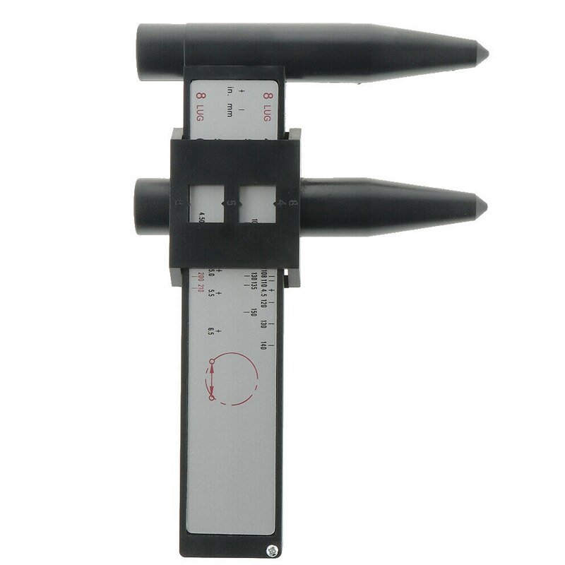 2X Wheel Rim Bolt Pattern Sliding Measuring Tool Gauge 4 5 6 8 Lug PCD Ruler