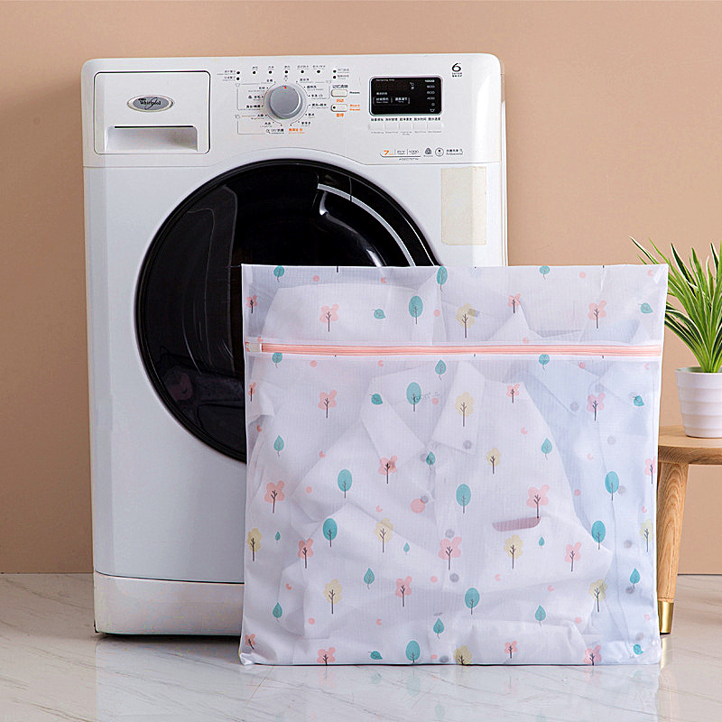 Polyester Printing Mesh Laundry Bag Underwear Laundry Baskets Large Capacity Travel Organizer for Clothing Socks Bra Washing Bag