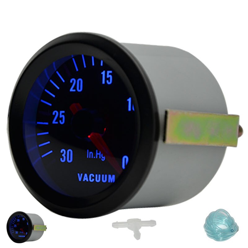 2&quot; 52MM Universal Vacuum Car Gauge 0-30 InHg Meter Auto Blue LED