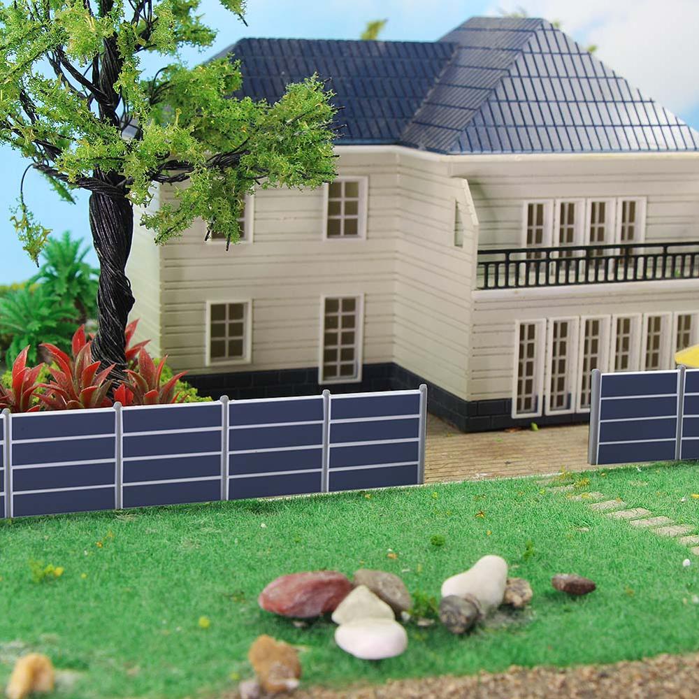 3pcs/6pcs Model Railway Diorama 1:87 Building Fences HO OO Scale Wall White LG0787