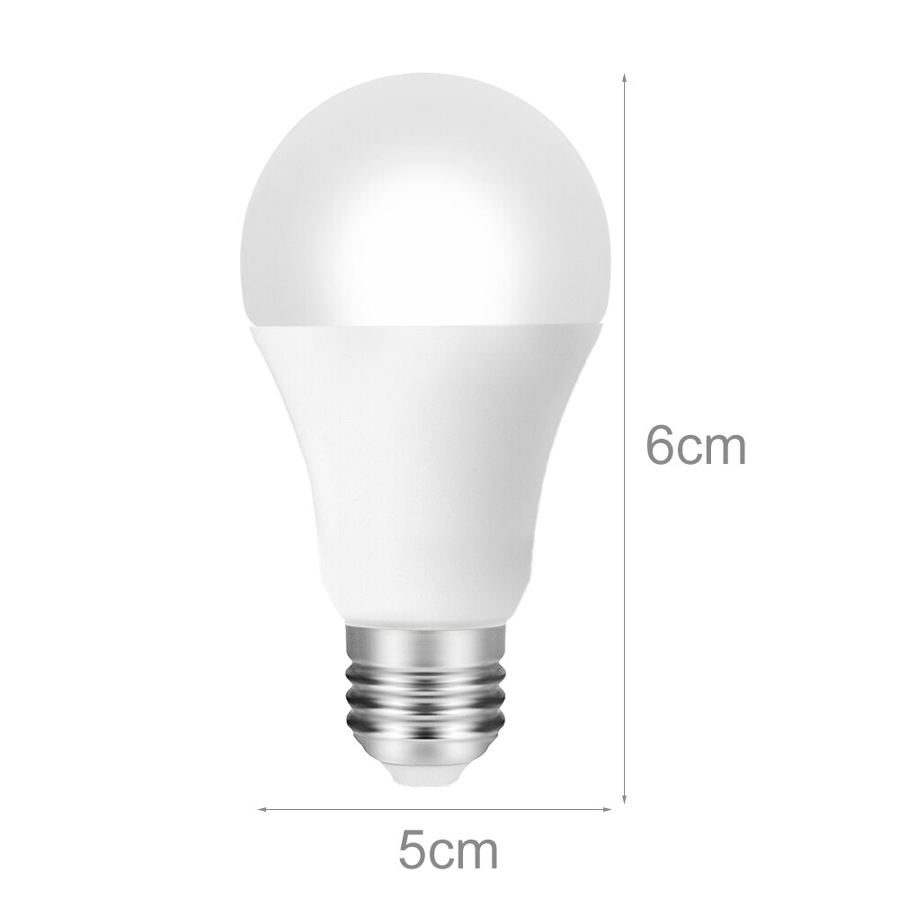 Led trådløs wifi smart lyspære fjernkontroll stemmekontroll lys rgbw lampe kompatibel med alexa google home  e27 energisparende lampe