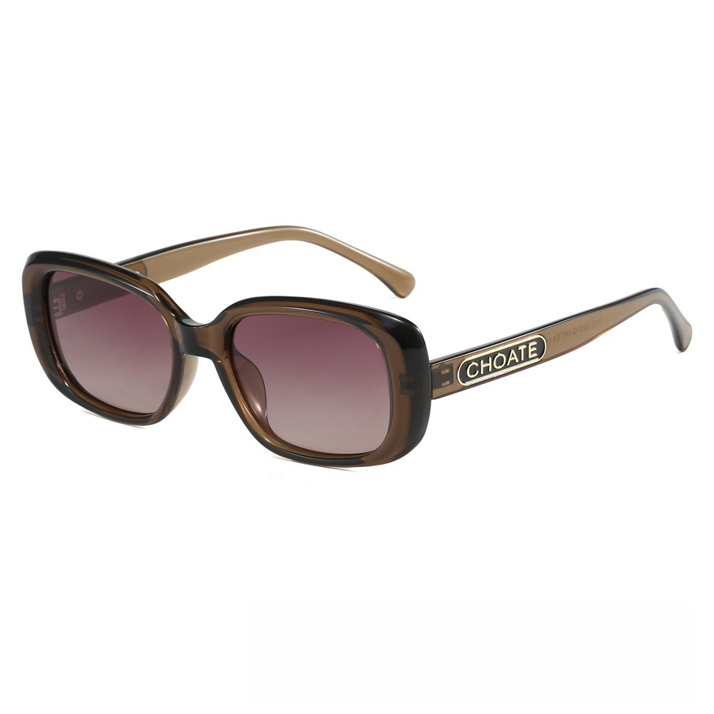 ‌ 2025 Gafas de sol cuadradas retro: montura pequeña polarizada UV400, tonos unisex elegantes vintage para estilo urbano y diaria ‌: Transparente