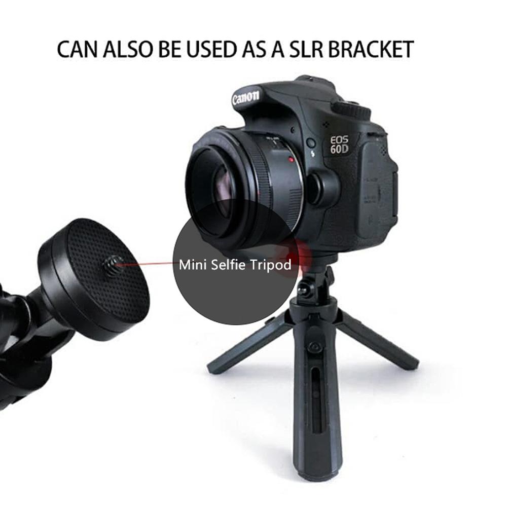 Mini trípode extraíble para Selfie, trípode portátil de sobremesa para cámara de teléfono, cabeza de bola para cámaras DSLR sin Espejo, DV LED, vídeo para Smartphone