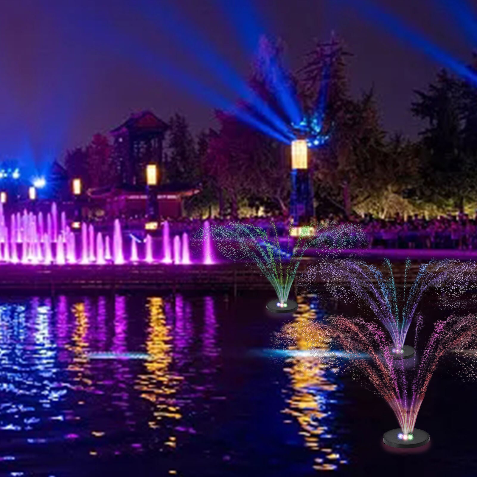 7V 3W Floating Solar Fountain Solar Water Fountain Garden Decoration Fountain Pool Pond Fountain Aquariums Gardens Fountain