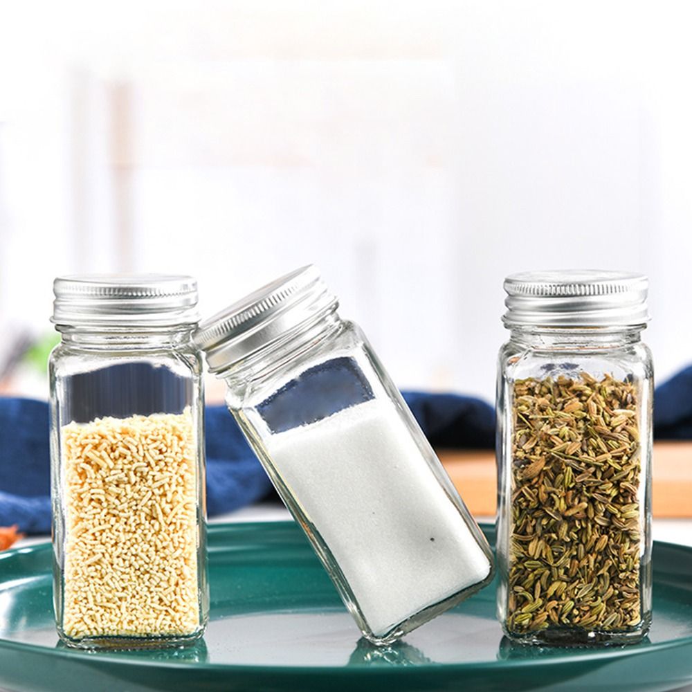 Botellas dispensadoras de vidrio selladas, frascos de especias, herramienta de almacenamiento, tanque de almacenamiento transparente, tarro de sellado de almacenamiento de alimentos con tapas de madera de Acacia