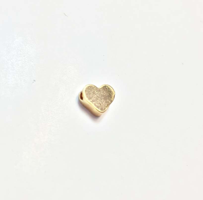 Eruifa 7mm Copper 3mm Thick Heart Charms 20pcs per bag Pendant Becklace,Bracelet DIY 2 Colors: 18k gold