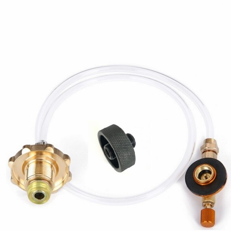 Outdoor burner charging valve adapter head liquefied gas tank small steel cylinder connecting pipe flat gas tank adapter