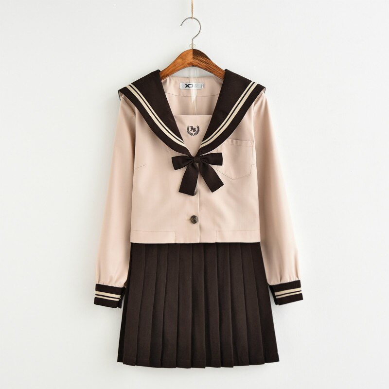 Uniformes escolares japoneses nuevos, , uniforme JK de manga larga, traje de marinero, conjunto de uniformes escolares
