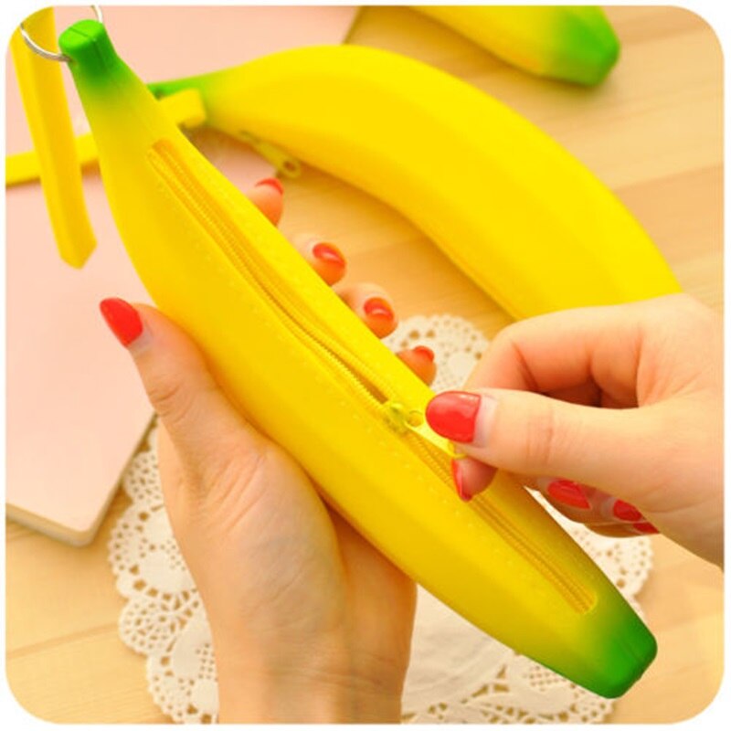 Porte-monnaie banane jaune en Silicone multifonction, nouveauté mignonne drôle Portable, porte-monnaie clé