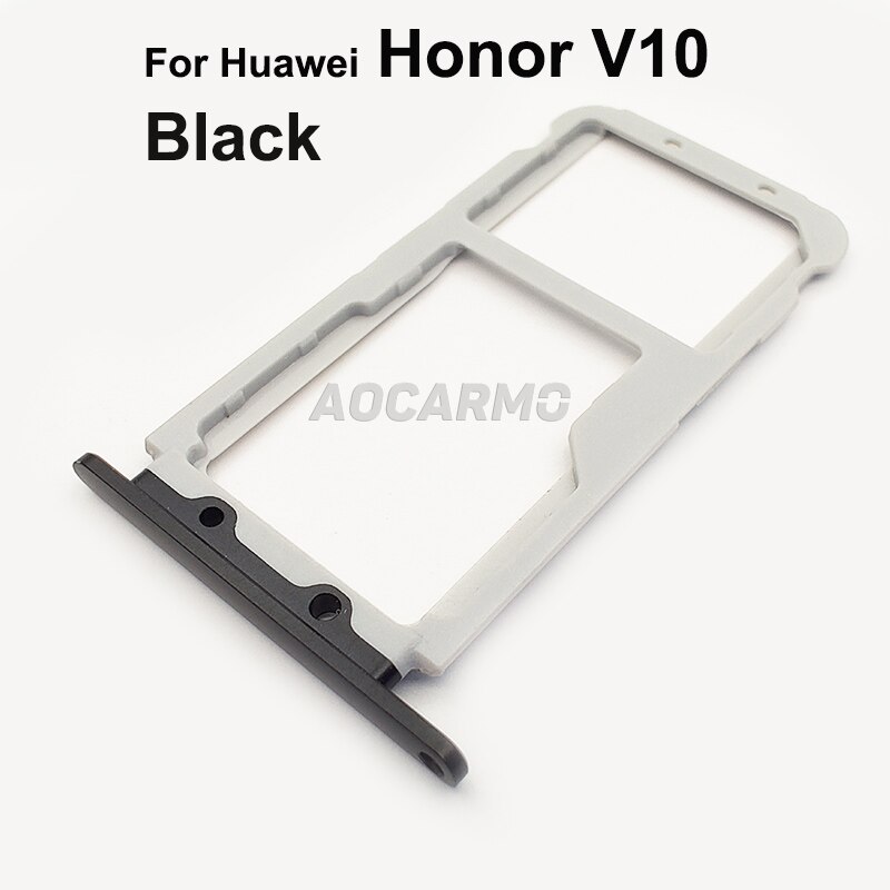 Aocarmo Schwarz/Rot/Blau/Gold SD MicroSD Halter Nano Sim Karten-behälter Slot Für Huawei Ehre V10 BKL-AL20