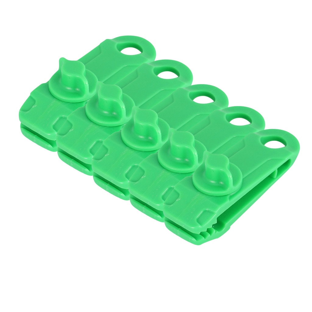 5Pcs Herbruikbare Linoleum Tent Clips Tanden-Vormige Tent Tarp Dekzeil Clip Waterdicht Unieke Vergrendeling Klem Gesp Camping Gereedschap: green