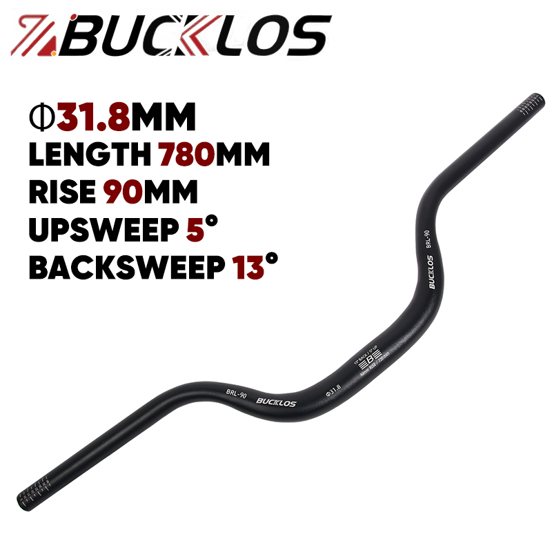 BUCKLOS kierownica roweru górskiego 31.8mm 25.4mm kierownica rowerowa 620/660/720/780mm kierownica MTB ze stopu aluminium części rowerowe: Brązowy