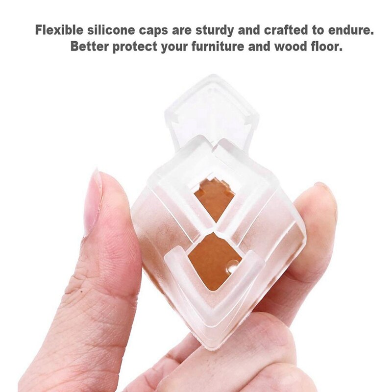 24Pack Chair Leg Floor Protectors Silicone Chair Leg Protectors Leg Caps Furniture Protectors Table Chair Feet Protector