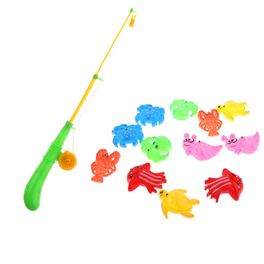 per bambini Giocattoli Da Bagno Da Pesca Giochi per Bambini con 12 Galleggiante Pesci e 1 Canna Da Pesca