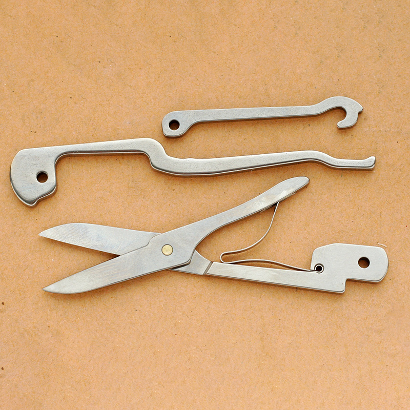 Mes Originele Vervangende Schaar Accessoires Set Met Veer & Rug Gereedschap Haken Voor 91Mm Victorinox Zwitserse Leger Messen Diy Deel: Zilver