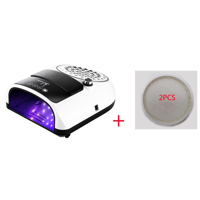 Aspirador de uñas 2 en 1 de alta potencia, 186W, 42Led, lámpara de secado de uñas, lámpara UV Led, ventilador de escape para uñas, equipo