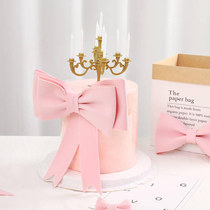 Girl Heart Oversized Bow Birthday Cake Baking Decorations Valentine's Day Anniversary Baby's First Birthday Party Decoration