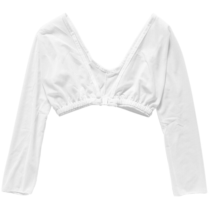 Mujeres más delgada adelgazante ligero Armwear Wrap Crop Tops Base camisa blusa